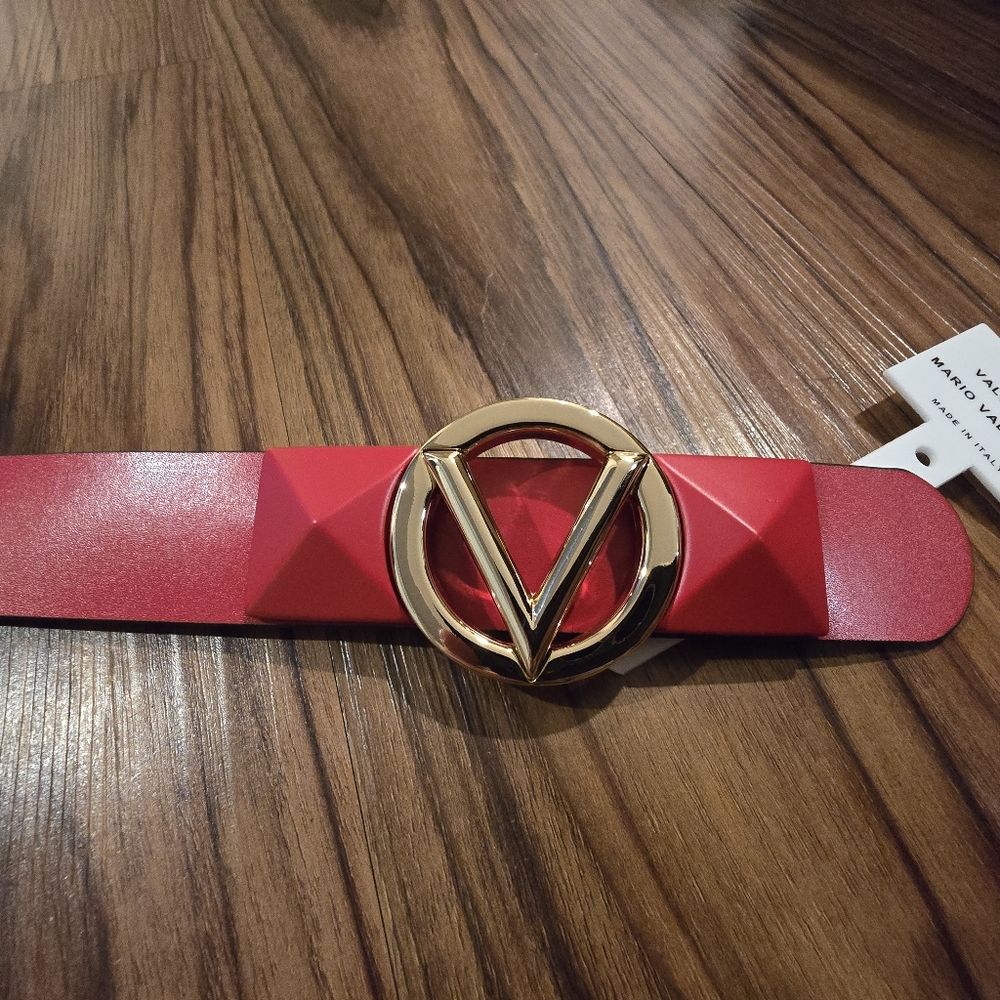 Mati Fuego Logo Buckle RED BeltVALENTINO BY MARIO VALENTINO